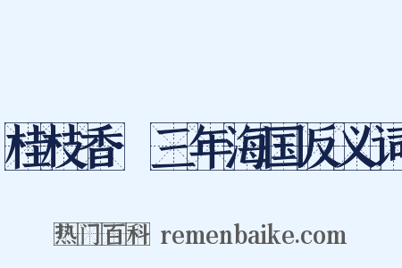 桂枝香·三年海国反义词是什么意思的图片
